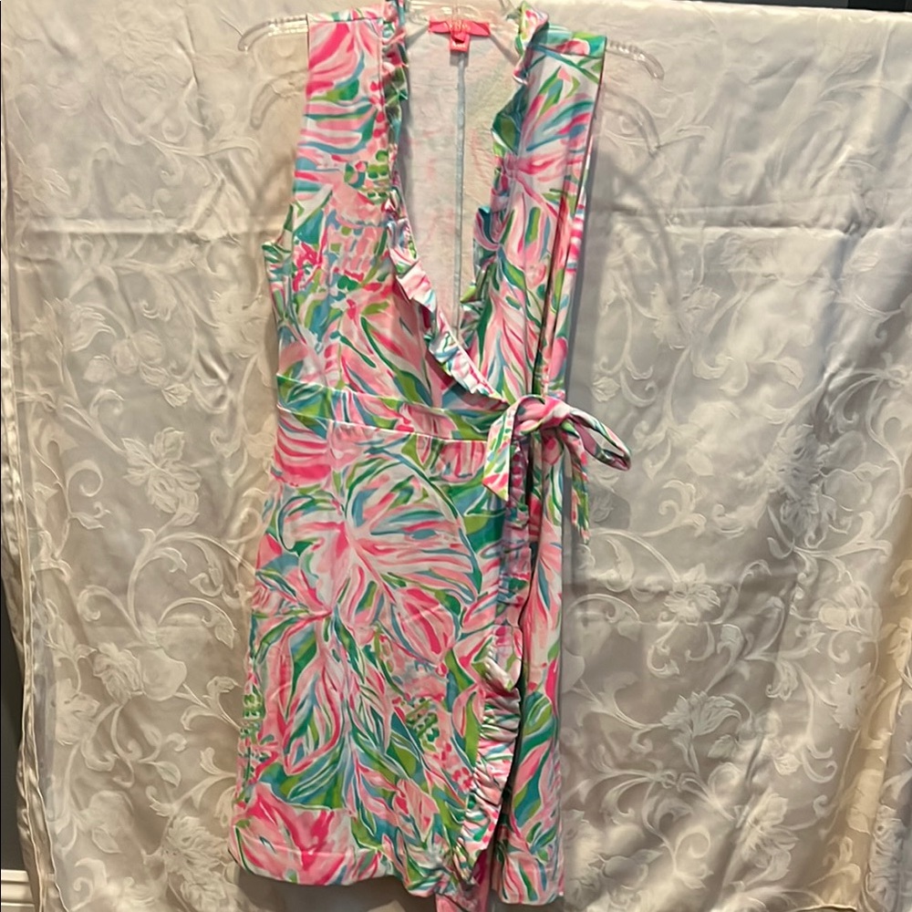 Lilly Pulitzer Pink and Green Mini Dress